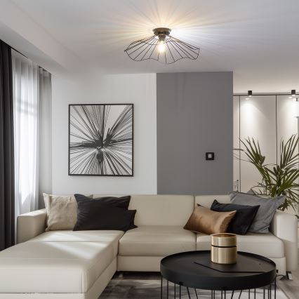 Brilagi - LED prie lubų montuojamas šviestuvas CERIA WIRE 1xE27/40W/230V, skersmuo 60 cm, juodas