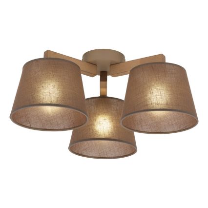 BRILAGI - LED prie lubų montuojamas šviestuvas LATTE SABIA 3xE27/15W/230V pušis/ruda