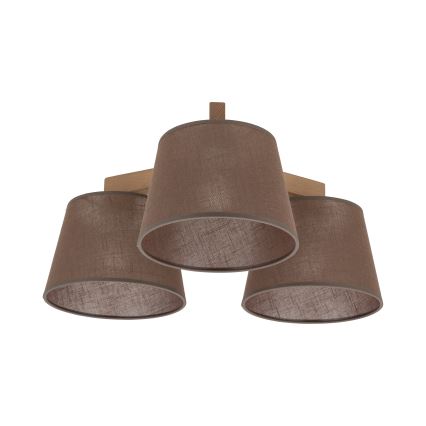 BRILAGI - LED prie lubų montuojamas šviestuvas LATTE SABIA 3xE27/15W/230V pušis/ruda