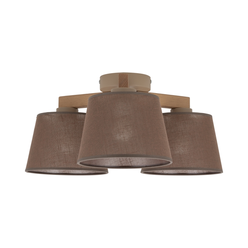 BRILAGI - LED prie lubų montuojamas šviestuvas LATTE SABIA 3xE27/15W/230V pušis/ruda