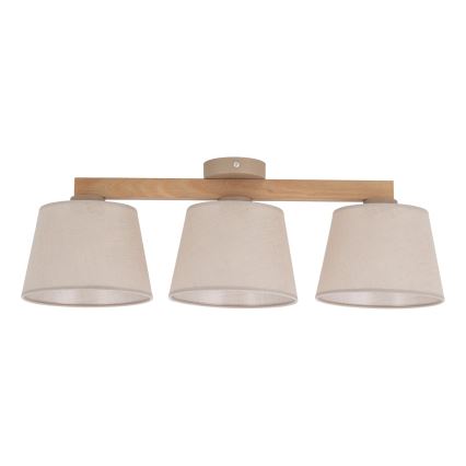 BRILAGI - LED prie lubų montuojamas šviestuvas LATTE SABIA 3xE27/15W/230V pušis/smėlinė