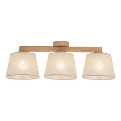 BRILAGI - LED prie lubų montuojamas šviestuvas LATTE SABIA 3xE27/15W/230V pušis/smėlinė
