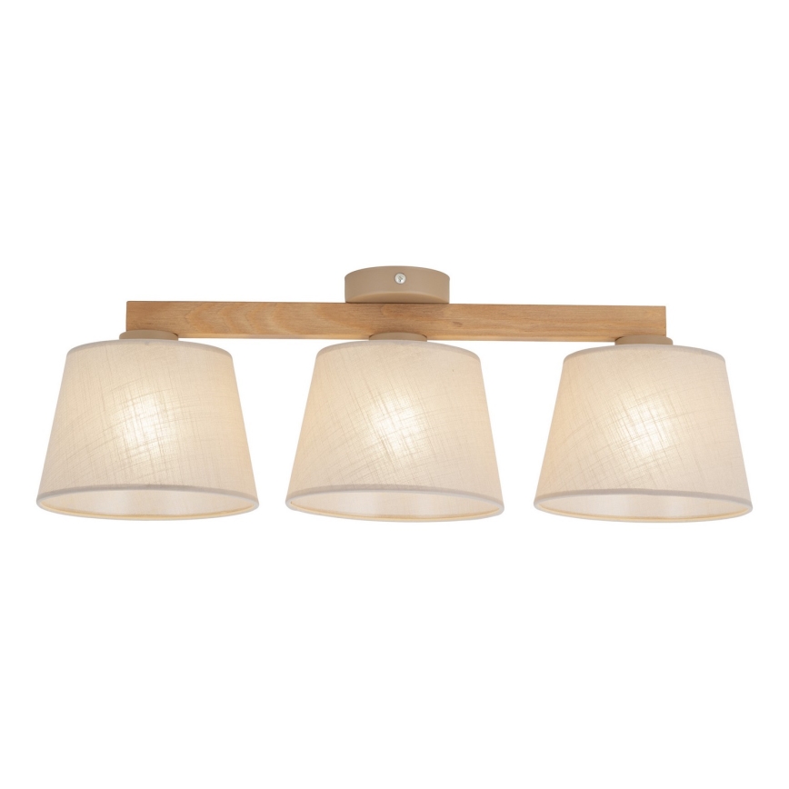 BRILAGI - LED prie lubų montuojamas šviestuvas LATTE SABIA 3xE27/15W/230V pušis/smėlinė