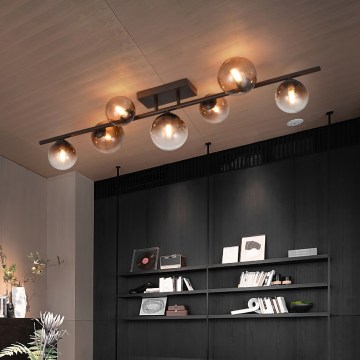 Brilagi - LED prie lubų montuojamas šviestuvas MILLA 7xG9/3W/230V ruda/dūminė ruda