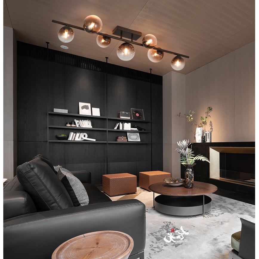 Brilagi - LED prie lubų montuojamas šviestuvas MILLA 7xG9/3W/230V ruda/dūminė ruda
