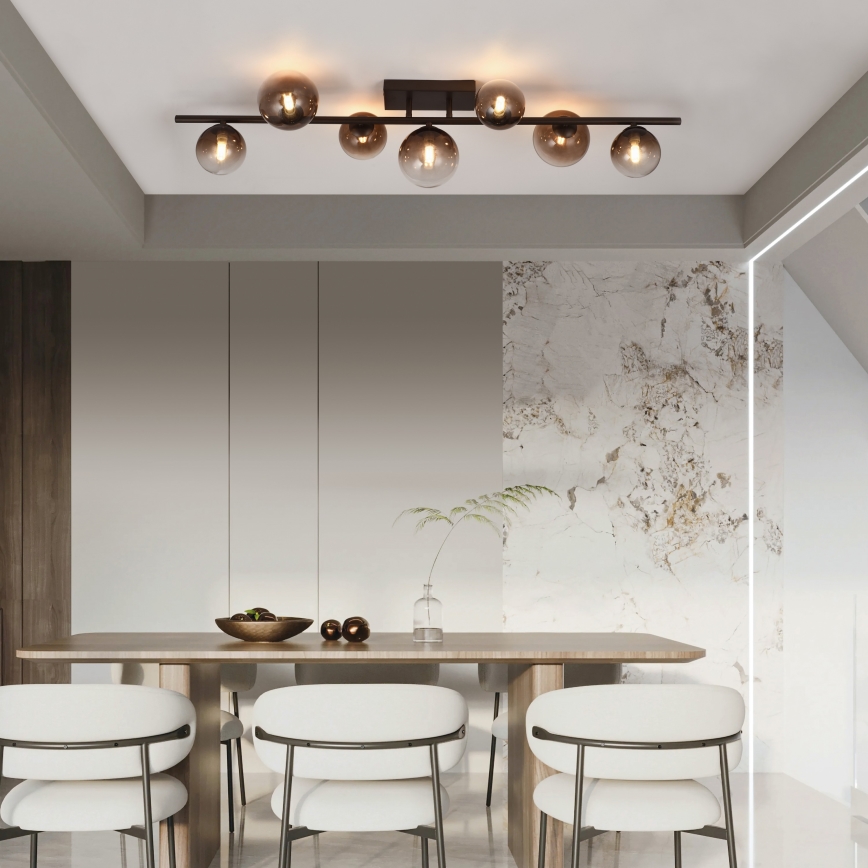Brilagi - LED prie lubų montuojamas šviestuvas MILLA 7xG9/3W/230V ruda/dūminė ruda
