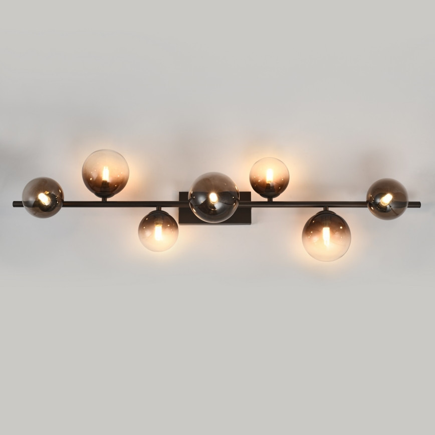 Brilagi - LED prie lubų montuojamas šviestuvas MILLA 7xG9/3W/230V ruda/dūminė ruda