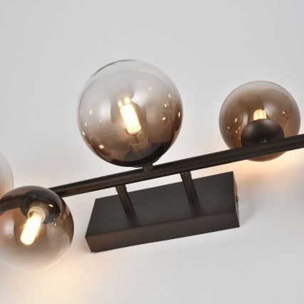 Brilagi - LED prie lubų montuojamas šviestuvas MILLA 7xG9/3W/230V ruda/dūminė ruda