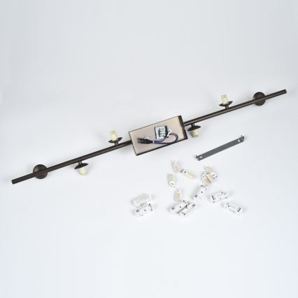 Brilagi - LED prie lubų montuojamas šviestuvas MILLA 7xG9/3W/230V ruda/dūminė ruda