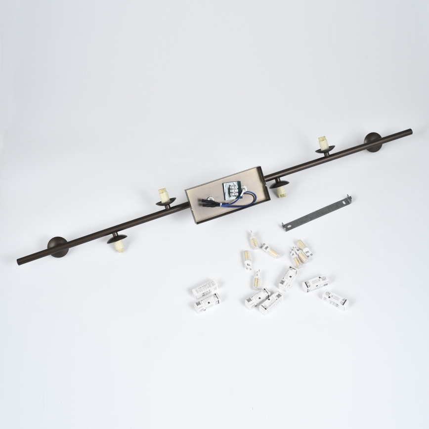 Brilagi - LED prie lubų montuojamas šviestuvas MILLA 7xG9/3W/230V ruda/dūminė ruda