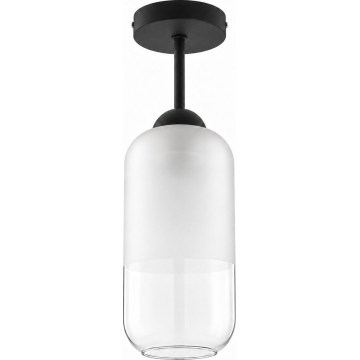 BRILAGI - LED Prie lubų montuojamas šviestuvas RETRO GLASS 1xE27/60W/230V skersmuo 14 cm juoda/balta