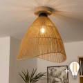 BRILAGI - LED prie lubų tvirtinama liustra CERIA BOHO 1xE27/40W/230V Ø 50 cm ruda/ąžuolas