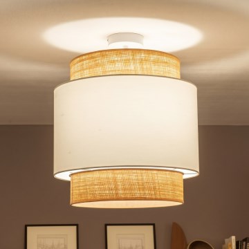 Brilagi - LED prie lubų tvirtinamas šviestuvas CERIA 1xE27/60W/230V skersmuo 40 cm smėlinė/balta