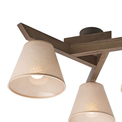 Brilagi - LED  Prie lubų tvirtinamas šviestuvas ANTHONY 3xE14/40W/230V ąžuolas riešutas/smėlinė
