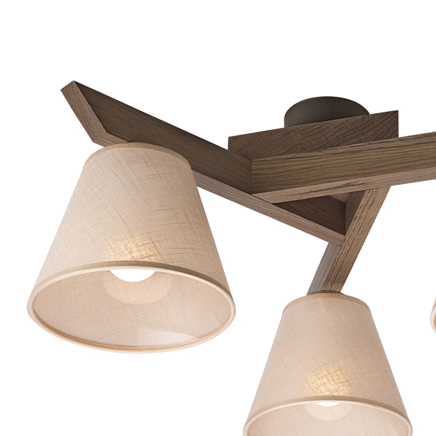 Brilagi - LED  Prie lubų tvirtinamas šviestuvas ANTHONY 3xE14/40W/230V ąžuolas riešutas/smėlinė