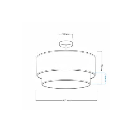 Brilagi - LED paviršinis lubinis šviestuvas BOHO BOBO 1xE27/10W/230V, skersmuo 40 cm, su taškeliais, smėlinė/kreminė