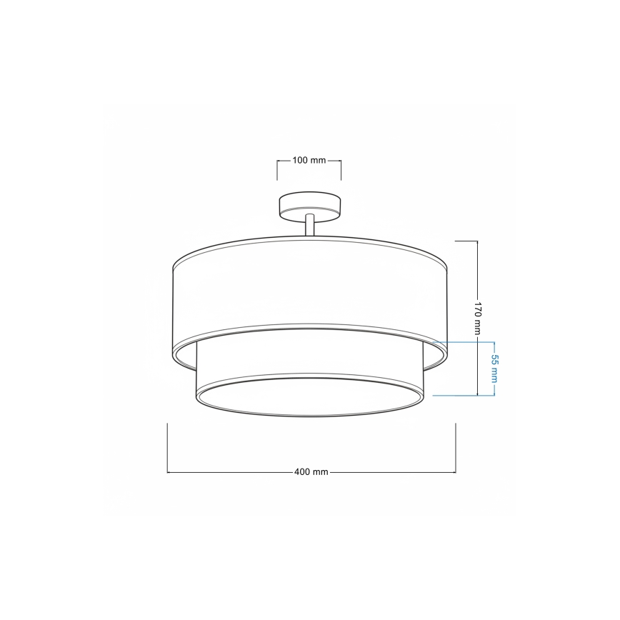 Brilagi - LED paviršinis lubinis šviestuvas BOHO BOBO 1xE27/10W/230V, skersmuo 40 cm, su taškeliais, smėlinė/kreminė