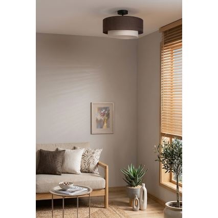 Brilagi - LED prigludęs lubinis šviestuvas BOHO ECO 1xE27/10W/230V skersmuo 40 cm ruda/kreminė