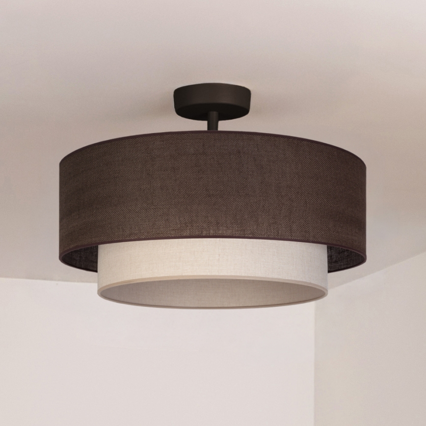Brilagi - LED prigludęs lubinis šviestuvas BOHO ECO 1xE27/10W/230V skersmuo 40 cm ruda/kreminė