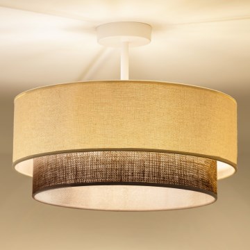 Brilagi - LED prigludęs lubinis šviestuvas BOHO stilius 1xE27/15W/230V Ø 40 cm kreminis/rudas