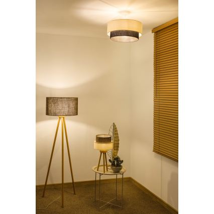 Brilagi - LED prigludęs lubinis šviestuvas BOHO stilius 1xE27/15W/230V Ø 40 cm kreminis/rudas