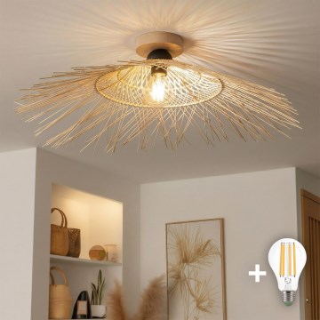Brilagi - LED prigludęs lubinis šviestuvas CERIA BOHO 1xE27/40W/230V skersmuo 100 cm bambukas/ąžuolas