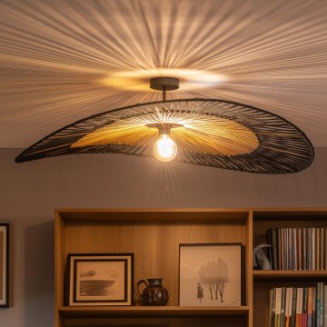Brilagi - LED prigludęs lubinis šviestuvas CERIA BOHO 1xE27/60W/230V Ø 100 cm juoda/ruda