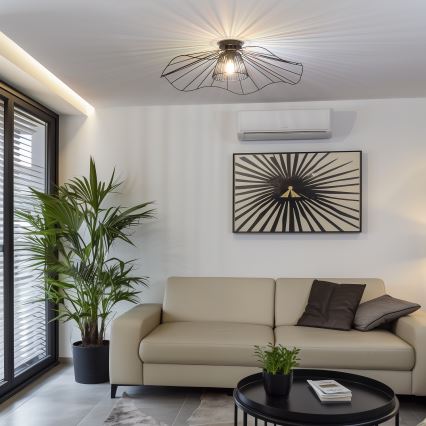 Brilagi - LED prigludęs lubinis šviestuvas CERIA WIRE 1xE27/40W/230V skersmuo 80 cm juodas