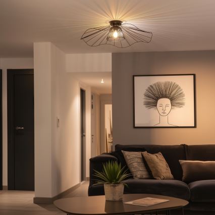 Brilagi - LED prigludęs lubinis šviestuvas CERIA WIRE 1xE27/40W/230V skersmuo 80 cm juodas