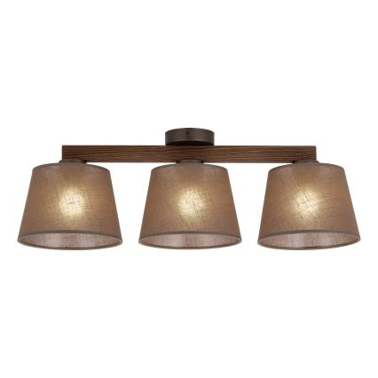 BRILAGI - LED prigludęs lubinis šviestuvas LATTE 3xE27/15W/230V pušis/ruda