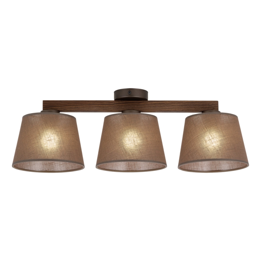 BRILAGI - LED prigludęs lubinis šviestuvas LATTE 3xE27/15W/230V pušis/ruda