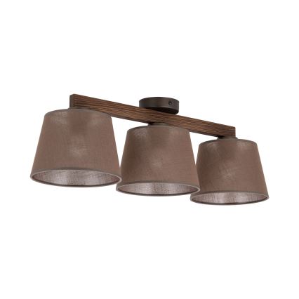 BRILAGI - LED prigludęs lubinis šviestuvas LATTE 3xE27/15W/230V pušis/ruda