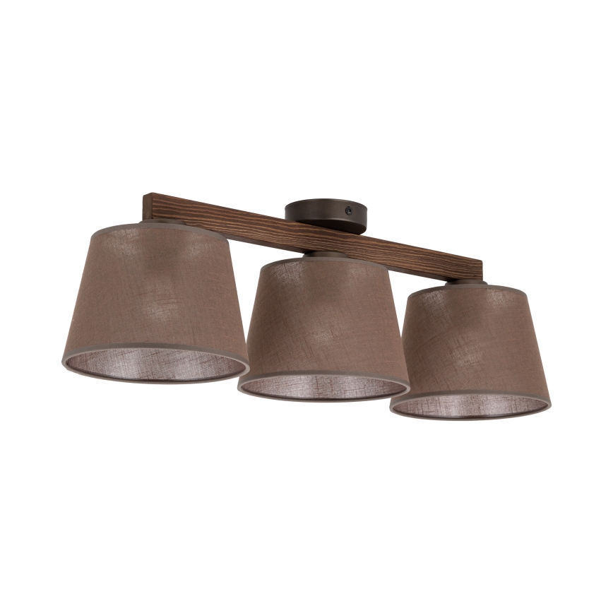 BRILAGI - LED prigludęs lubinis šviestuvas LATTE 3xE27/15W/230V pušis/ruda