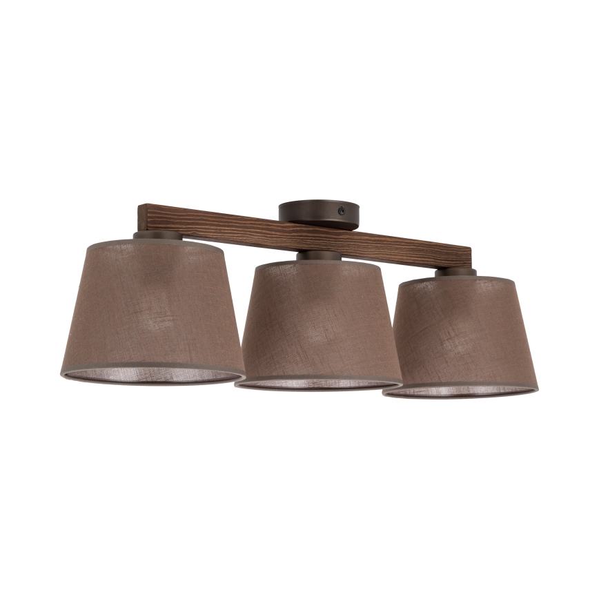 BRILAGI - LED prigludęs lubinis šviestuvas LATTE 3xE27/15W/230V pušis/ruda