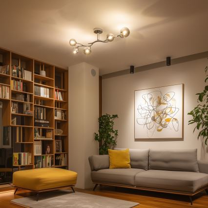 Brilagi - LED prigludęs lubinis šviestuvas MISTEL 6xG9/3W/230V juodas chromas/dūminis