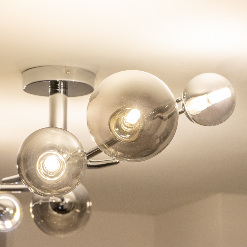 Brilagi - LED prigludęs lubinis šviestuvas MISTEL 6xG9/3W/230V juodas chromas/dūminis