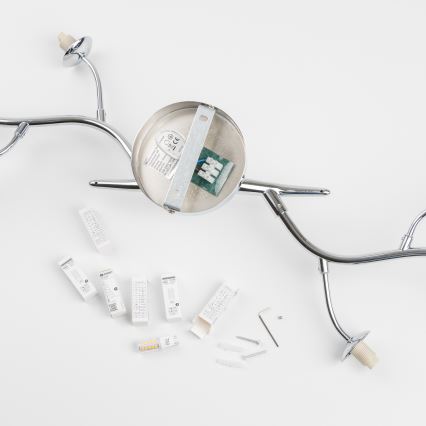 Brilagi - LED prigludęs lubinis šviestuvas MISTEL 6xG9/3W/230V juodas chromas/dūminis