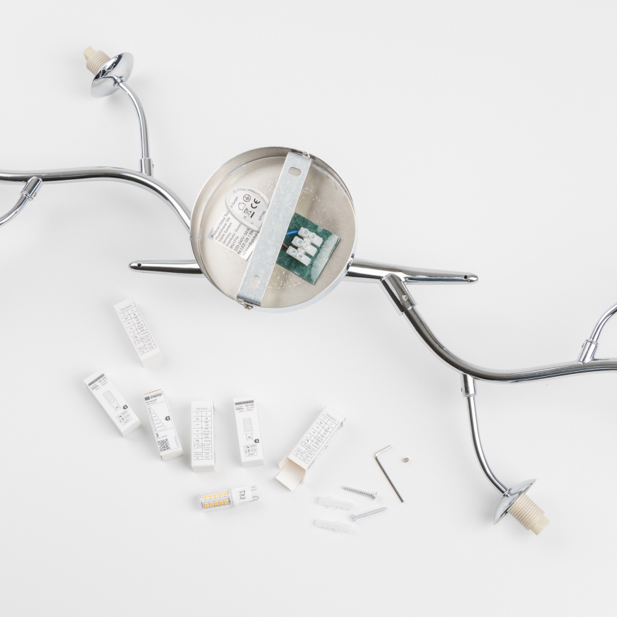 Brilagi - LED prigludęs lubinis šviestuvas MISTEL 6xG9/3W/230V juodas chromas/dūminis