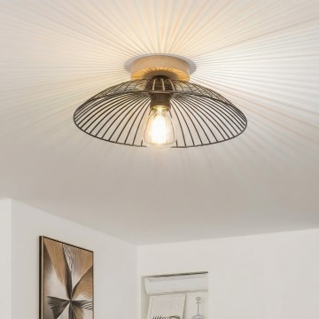 Brilagi - LED prigludęs lubų šviestuvas CERIA WIRE 1xE27/40W/230V skersmuo 38 cm juoda/ąžuolas