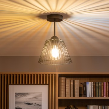 Brilagi - LED prigludęs lubų šviestuvas CERIA WIRE 1xE27/60W/230V skersmuo 21 cm juodas