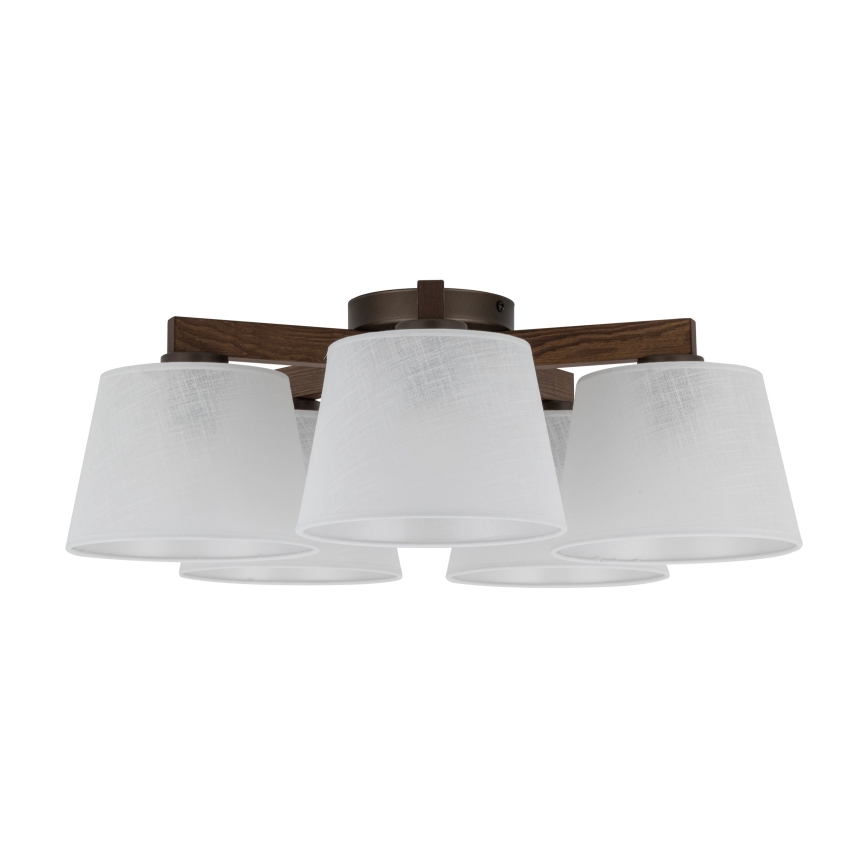 BRILAGI - LED prigludęs lubų šviestuvas LATTE 5xE27/15W/230V pušis/balta