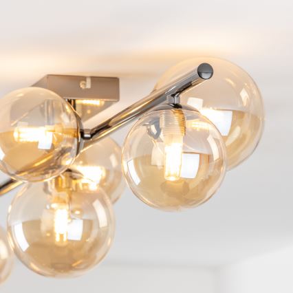 Brilagi - LED prigludęs šviestuvas MILLA 7xG9/3W/230V juodas chromas/auksas