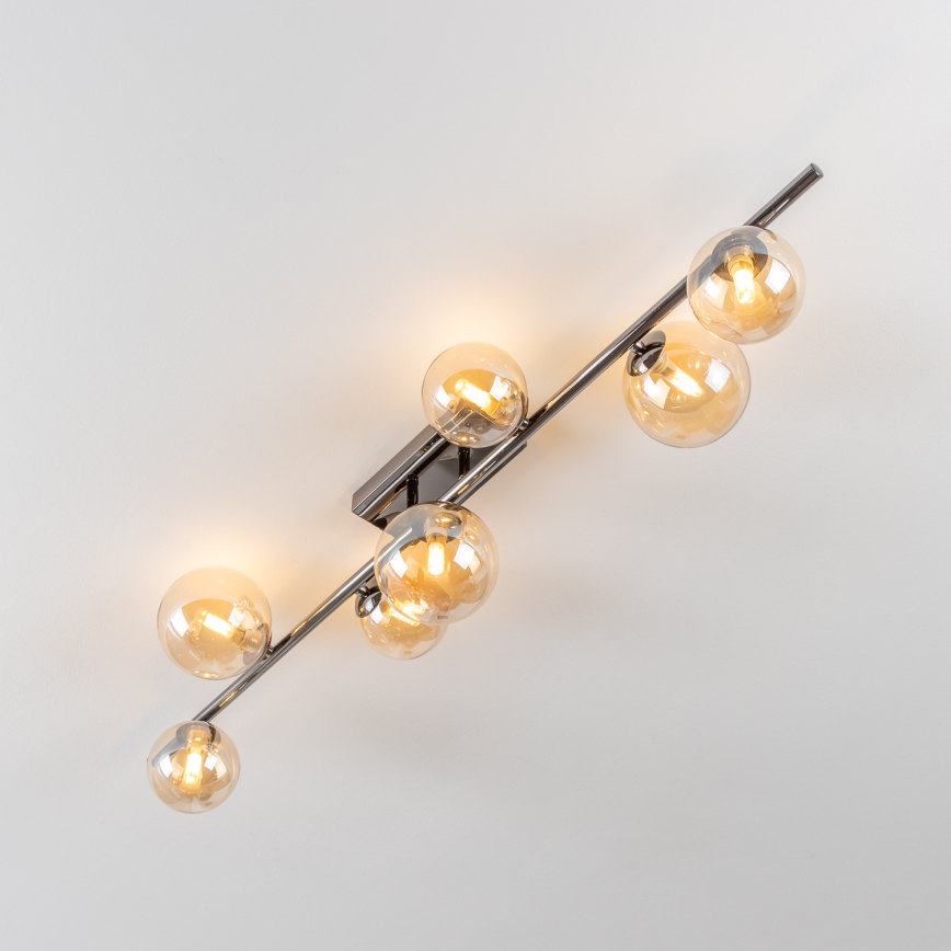 Brilagi - LED prigludęs šviestuvas MILLA 7xG9/3W/230V juodas chromas/auksas