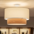 Brilagi - LED prigludusi liustra CERIA 1xE27/60W/230V skersm. 50 cm balta/smėlinė