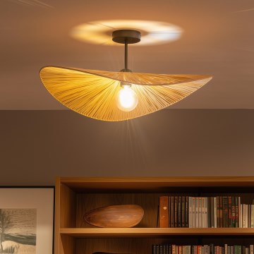 Brilagi - LED prigludusi liustra CERIA BOHO 1xE27/60W/230V skersmuo 60 cm juoda/smėlinė