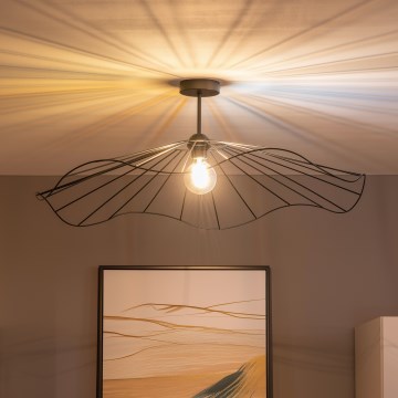 Brilagi - LED prigludusi liustra CERIA WIRE 1x E27/60W/230V, skersmuo 80 cm, juoda