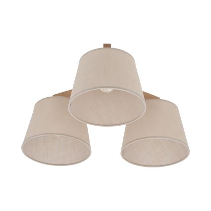 BRILAGI - LED Prigludusi liustra LATTE SABIA 3xE27/15W/230V pušis/smėlinė