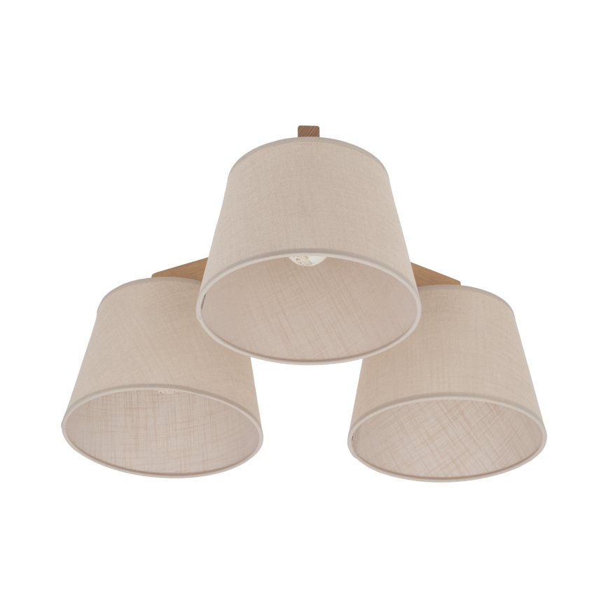 BRILAGI - LED Prigludusi liustra LATTE SABIA 3xE27/15W/230V pušis/smėlinė