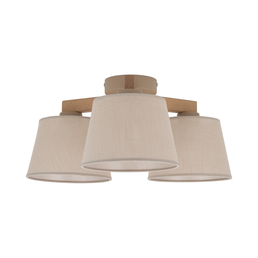 BRILAGI - LED Prigludusi liustra LATTE SABIA 3xE27/15W/230V pušis/smėlinė