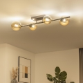 Brilagi - LED prigludusi liustra MILLA 4xG9/3W/230V, juodo chromo ir auksinės apdailos